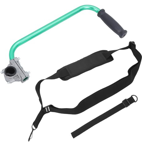 Abaodam Poignée Réglable Auxiliaire pour Tondeuse à Gazon Verte avec Bandoulière, Accessoire D'aménagement Paysager Ergonomique Compatible Coupe-bordures, Rallonge de Poignée