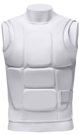 CAZSTYK Chalecos protectores de karate ajustables, acolchados, transpirables, protectores de abdomen de karate, adecuados para deportes, artes marciales ajustables, protectores de pecho