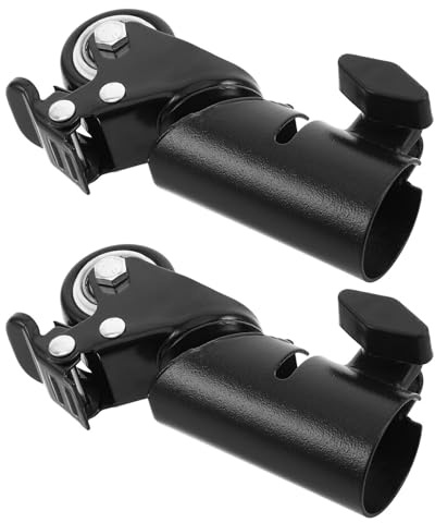 COMPUKAS 2pcs Speaker Stand Tripod Wheels Heavy Duty Swivel Casters for Tube Quiet Rolling Furniture Wheels for Speaker Tripod Mobility