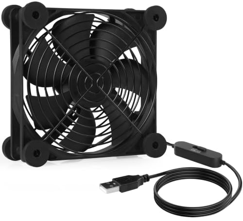 Simpeak Ventilador de Refrigeración USB 5V 120mm, 3 Velocidades Ajustables