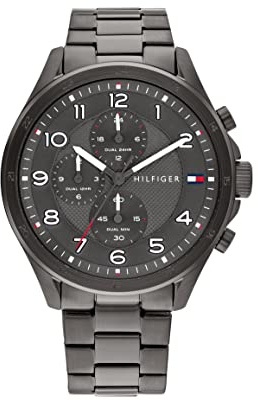 Tommy Hilfiger Multi Zifferblatt Quarz Uhr für Herren mit Rotguss Edelstahlarmband - 1792008