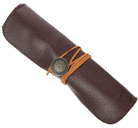 Cabilock Trousse en Cuir pour Couteaux De Sculpture Enroulable 26X20Cm De Rangement Léger Et Portable pour Outils De Bricolage Et Artisanat