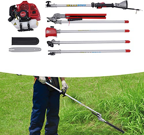 Decespugliatore a benzina, 4 in 1, decespugliatore multiuso, tagliasiepi, regolabile, tagliaerba