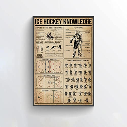 Bioprocess Eishockey Wissen Vintage Look Blechschild Bar Cafe Vintage Metallschild Poster 20,3 x 30,5 cm