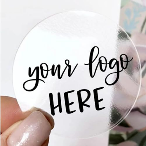 Youdian 60-240er Packung Individuell Gestalten Sie Ihre Eigenen Transparenten Aufkleber - Personalisierte Aufkleber für Unternehmen Logo und Name, Geburtstagsparty Baby-Produktboxen