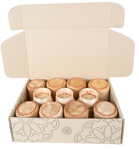CCcollections Sticky Rice Bamboo Baskets | Traditional Handmade Sticky Rice Basket | Premium Bamboo Rice Steamer for Home & Restaurant