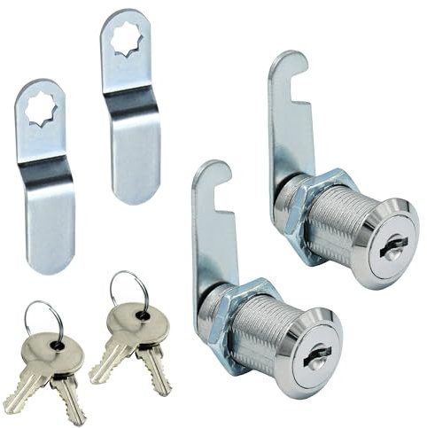 PDETVEO Schrankschlösser mit Schlüssel, 2,8 cm (1 1/8 Zoll), gleichschließend, Wohnmobil-Aufbewahrungs-Nockenschlösser, Briefkastenschloss, Zinklegierung, Schrankschloss-Set, Schubladenschloss,