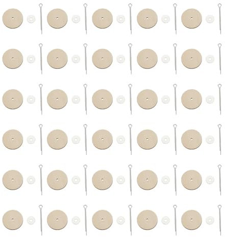 HOBBIESAY 30 Sets 30mm Puppengelenk Verbindungsstücke Puppengelenke Aus Holz Zubehör Splintgelenke Und Faserplattenscheiben Drehbares Stiftgelenk Für Die Herstellung von Plüschtier Teddybär Puppen