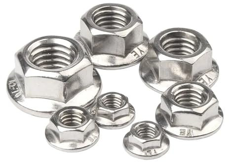 Kontermutter aus Edelstahl M3 M4 M5 M6 M8 M10 M12 M16 M20 304 Edelstahl Pinking Automatische Sicherungsmutter DIN6923 Gezähnter Spinlock(M12 X 5pcs)