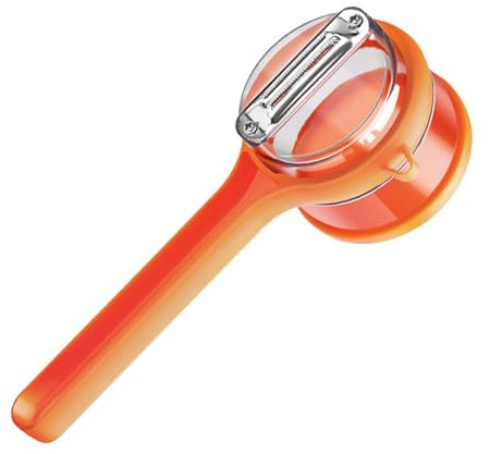 Pelapatate antispruzzo con contenitore, pelapatate da cucina con organizer, Utensili da cucina in acciaio inossidabile, Strumento multifunzionale per sbucciare frutta e verdura per casa, ristorante, h