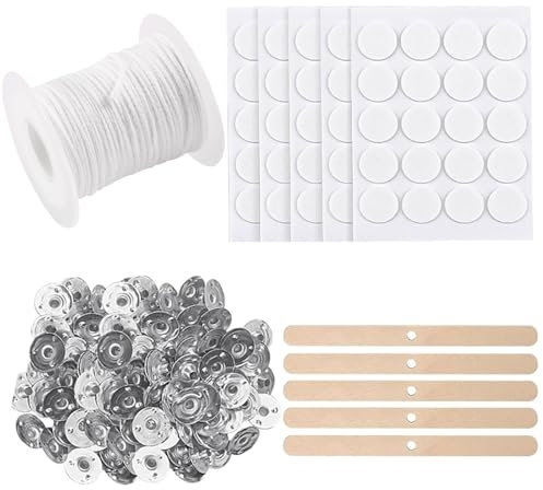 Scentoria 30 m Kerzendocht, Kerzendochte für Kerzen, Kerzen Docht Set, Kerzendocht Kaufen, Kerzendochte für Dicke Kerzen, Kerzen Selber Machen Set, Dochte für Kerzen Gießen, Candle Wick 6 cm