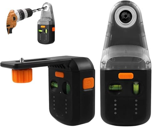3-in-1 Dust Collector with Laser Level, Wall Mount Bracket, Electric Dust Collection Construction Removal Bubble Levels, 4M Green Laser Distance, Dust Extraction for Drywall & Woodworking