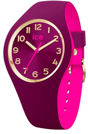 ICE-WATCH - Ice Duo chic Burgundy pink - Rote Damenuhr mit Silikonarmband - 023276 (Small)