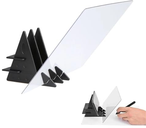 XPEX Optisches Bild Zeichenbrett Für Handy Tablets,13,5x20cm Leichtes Kopierbrett Tragbares Optischer Reflexion Zeichenbrett Skizzierwerkzeug Für Kinder Studenten Künstler
