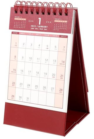 Operitacx Stehender Tischkalender Kleiner Kalender Umgedrehter Kalender Für Zuhause Büro Minikalender Minitischkalender Kalenderdekor Aus Hochwertigem Papier Platzsparend Verstaut