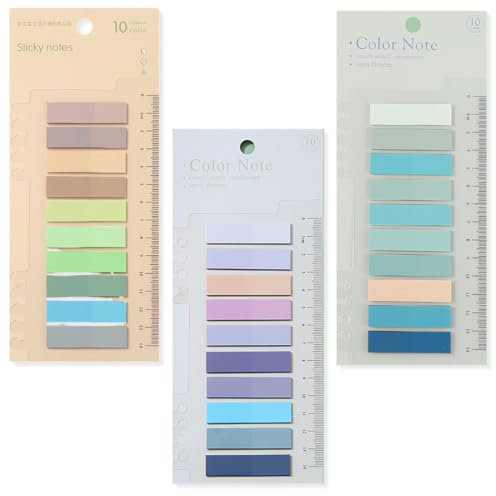 600 Piezas Marcadores Adhesivos, 30 Set Notas Adhesivas Índices Pestañas Sticky Tabs para Libros y Carpetas, Notas Adhesivas, Pestañas Adhesivas de Colores para el Escuela, Oficina, Libros