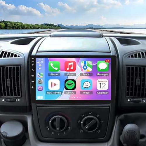 Android 13 Car Stereo Radio Compatible for Fiat Ducato 3 P-eugeot Boxer 2 C-itroen Jumper 2 2006-2023 | 9 Touch Screen Car Radio Audio Receiver with GPS Navigation Bluetooth WiFi + AHD Backup Camera