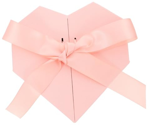 SECFOU Herzförmige Geschenkkiste Mit Deckel Für Hochzeiten Valentinstag Jubiläen Und Geburtstagsfeiern Stilvolle Präsentbox Zartem Rosa Für Besondere Anlässe