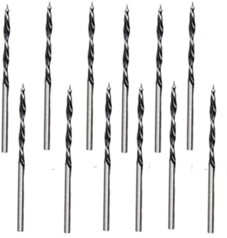 12PCS Wood Drill Bits 3mm, Cutting Edge, Professional Carbon Steel Drill Bits, Clean and Efficient Drilling FORUMALL (12PCS, 3mm)
