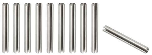PATIKIL Pasador De Resorte Ranurado, 10 Pcs 1/4 x 2 (6.35mm x 50mm) Acero Inoxidable 304 Pasadores Partidos Para Reparación De Máquinas Automotrices Y Mejoras Del Hogar, Plateado