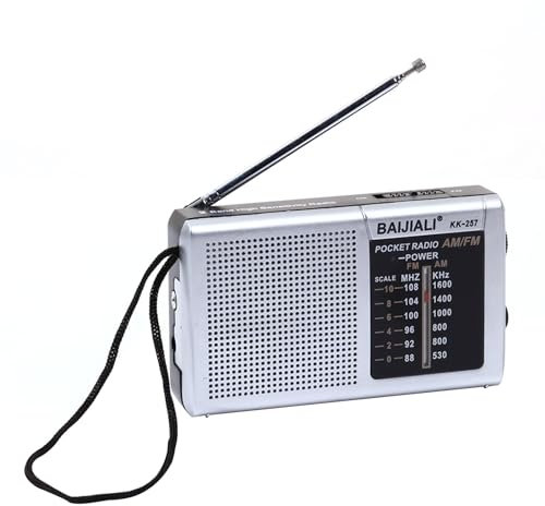 JUCHRZEY Am FM Radio, tragbares Vintage-Radio mit Vollband, Vollwellen-Weltempfänger for Outdoor Reisen Outdoor Notfall Outdoors