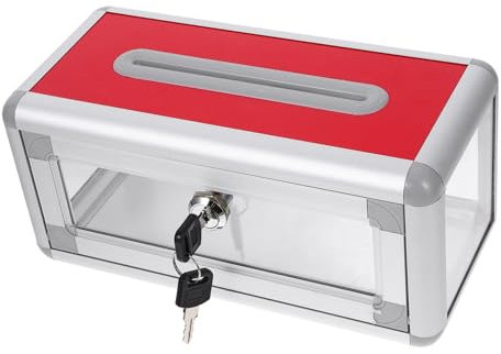 SEWACC Boîte à Cartes de Visite Multifonctionnelle avec Cadenas Support Pratique pour Bureau Collecte de Bulletins et Rangement de Cartes Professionnelles