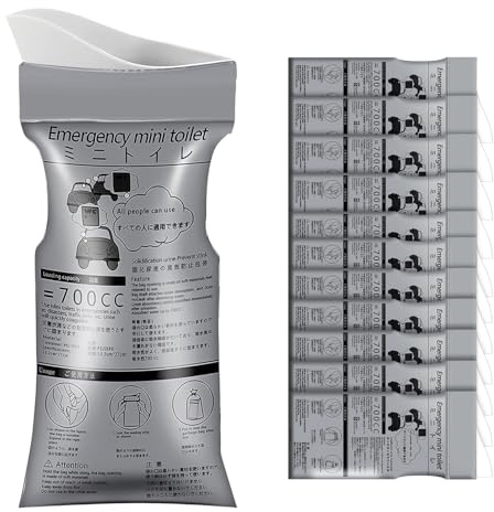 Arvoni 12 Pcs Disposable Urine Bags, 700 ml Urine Bags, Emergency Toilet Pee Bags for Camping, Travel, Outdoor, Urinal Toilet Car for Men Women Kids Children Patient and Pregnant