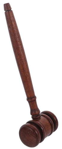 Martello Del Giudice In Legno Martello di legno, mini martelletto, asta, pagaia, accessori for giudici, giocattolo for bambini, legno, suono, riunione, stoccaggio Per Avvocati, Studenti