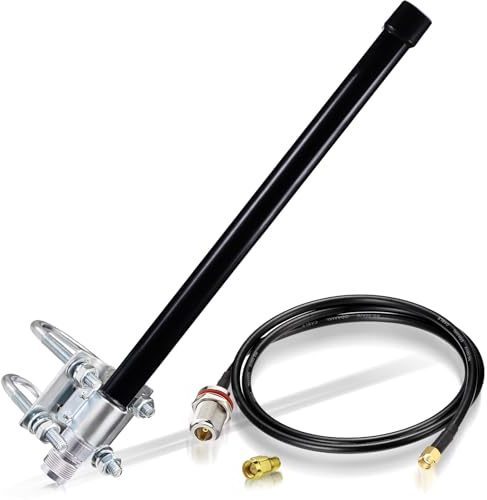Bingfu 868 MHz LoRa Antenne Outdoor, 3 dBi Meshtastic Antenne, 1m Kabel | Wasserdichte Glasfaser-Rundstrahlantenne für Helium Hotspot, HNT Miner, Heltec V3 und ESP32 LoRa Module, Schwarz