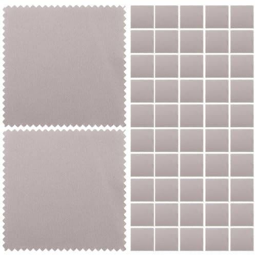 Lurrose Chiffons de polissage en suédine 8x8cm 50 pièces pour bijoux et argenterie, antistatique et restauration de brillance, adaptés aux colliers et couverts