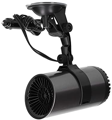 Akozon Auto Heizung, Heizlüfter, 12V Auto Zeltheizung Campingheizung 2 in 1 Lüfter 150W Standheizung Luftheizung Plug-and-Play Enteisungsanlage mit 360° Drehhalter Saugnapf