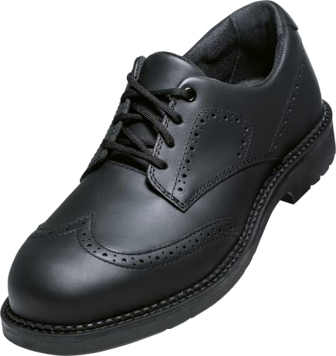 Uvex 1 business Halbschuhe, Sicherheitsschuhe mit Stahlkappe, robuster und atmungsaktiver Arbeitsschuhe S3 SRC, Unisex, Schwarz, Größe 42