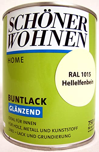 Home Buntlack - Acryllack, glänzend, RAL 1015 Hellelfenbein, 750 ml