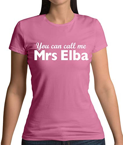 Dressdown You Can Call Me Mrs Elba - Womens Crewneck T-Shirt - Azalea - Large