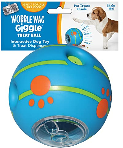 Wobble Wag Giggle Leckerli-Ball - Interaktives Hundespielzeug & Leckerli-Spender, lustiges Kichern, wenn gerollt oder geschüttelt Wird, ideal für Hunde, Haustiere wissen am besten