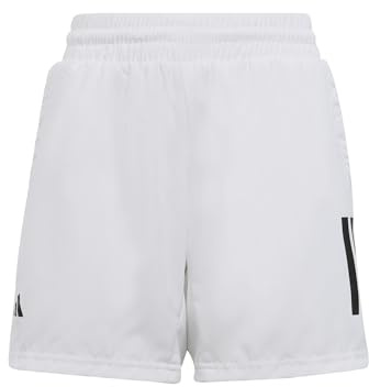 Adidas Garçon Club Tennis 3-Stripes Shorts, White, 5-6 Years