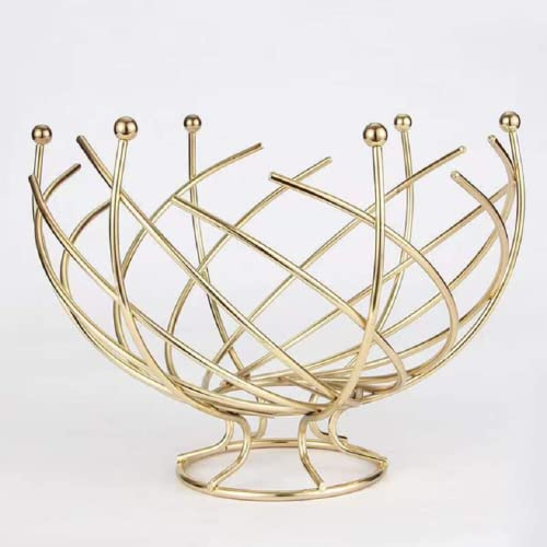 JUNYFFF Corbeille À Fruits Corbeille Fruit Décoratif Corbeille A Fruit en Métal Doré Panier À Fruits Grand Panier A Fruits Corbeille A Fruit Design Métal Panier De Rangement Coupe A Fruit