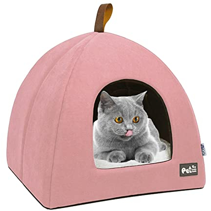 Welpenzeltbett,Höhlenbett für Katze - Katzenbett für Hauskatzen, Katzenhausmöbel für Haustier-Kätzchen-Zelthöhle, schaffen ein Gefühl von Komfort, niedliche Hundebetten für mittelgroße Hunde Pratvider