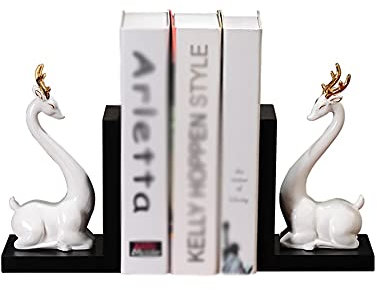 Library Buchstützen Buchends chinesischer keramik bookend booksHelf unterheihen schwere bücher buchende kreative hirsche kopf drachen buch stopper büro wohnzimmer dekoration Dekorationsbuchstopper