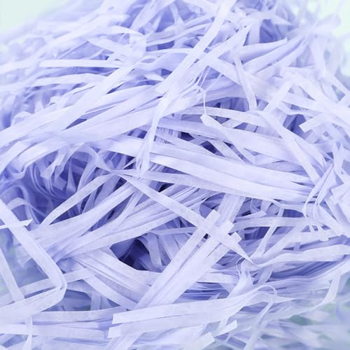 200g Raffia Füllmaterial Geschenk, Violett Hamper Shreds, Raffia Geschreddertes Papier, Geschenk Füllmaterial für Geschenkbox Dekorations DIY Party Füllung Filling Material Gift Shred Purple