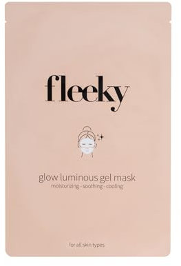 FLEEKY Glow Luminous Gel Maske – Strahlender Teint & intensive Feuchtigkeit – Mit Vitamin C & Niacinamid – Koreanische Gesichtspflege für Frauen & Männer (1 Stück)