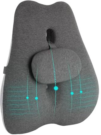 keloppasit Stuhlkissen – Ergonomisches Rückenstützkissen | Verstellbare, stützende, tragbare Rückenlehne und Lendenkissen für Auto, Couch, Liege, Spiel, Zuhause, Reisen