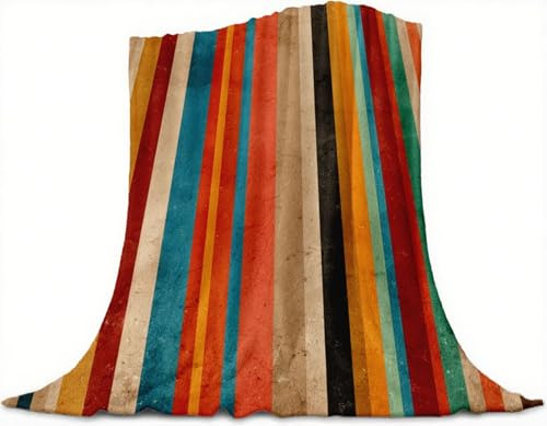 Color Manta Franela 130x170cm, Raya Manta Sofa Verano para Sillones, Cobija para Cama Individual, Cálido y Esponjoso para Todas las Estaciones, Sofá Cobija Grande, Decor Home, Regalo Mujer,Model618