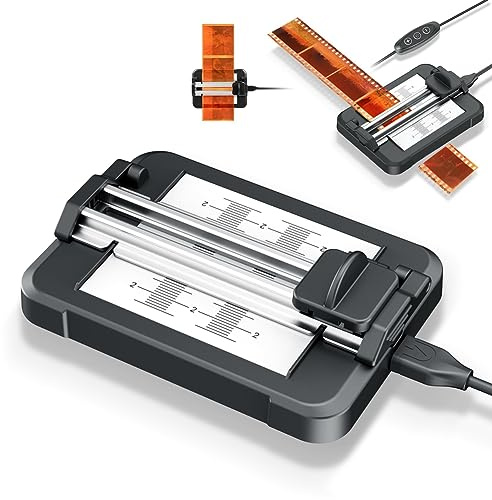 ISTOVO Découpeur Professionnel de Diapositives pour Films 35 mm et Négatifs Format Moyen 120. Rétro-Éclairage pour Diapositives, Films Anciens et Photos. Facile à Utiliser.