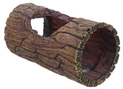 TOYANDONA Resin Baumrinden Versteck mit Saugnäpfen für Reptilien Gecko Höhle als Unterschlupf und Dekoration für Terrarien Aquarien Schlangen Frösche Echsen und Schildkröten