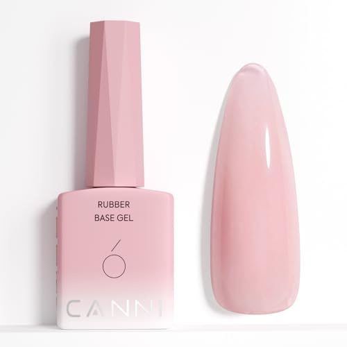 CANNI Vernis à Ongles Gel Semi Permanent Rubber Base | transparent Rose Purple pêche Longue tenue Soak Off Gel Nail Polish Manucure