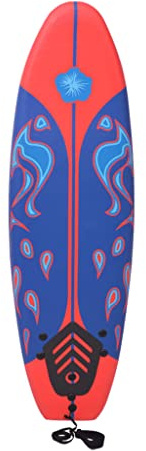 Genérico Tavola da Surf Blu e Rossa 170 cm,Multicolore,3.4kg,91258