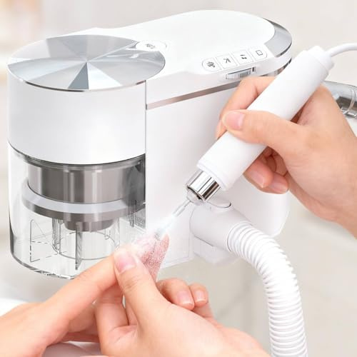 Ponceuse à ongles professionnelle avec aspiration intégrée, kit portable 2 en 1, extracteur de poussière d'ongles puissant de 200 W, vitesse réglable jusqu'à 30 000 tr/min, niveau sonore ≤ 68 dB
