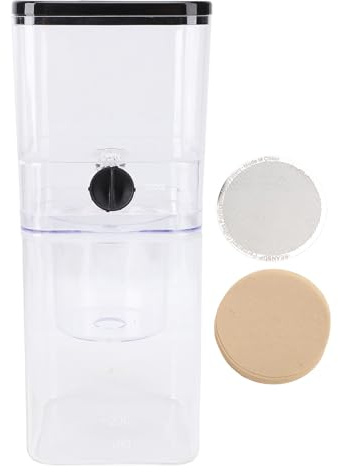 Segrehy Caffettiera a Goccia di Ghiaccio Velocità Regolabile Portatile 400ml Caffettiera a Goccia di Ghiaccio per Fare il Caffè a Casa o in Viaggio Realizzata in Vetro SUS PP ad alto