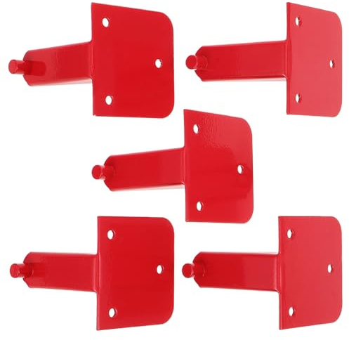 HAMPPLIES Supporto da Parete in Acciaio al Carbonio per Estintore da 9 Kg, Porta Estintore Metallico a Co2 e Polvere, Set da 5 Pezzi per Ufficio, Garage e Magazzino, Supporto Industriale